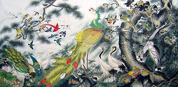 Chinese  Painting,96cm x 180cm,ysq21078009-x