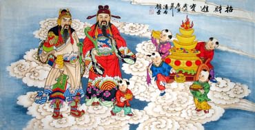 Chinese Boyes Painting,66cm x 136cm,3804012-x