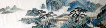 Chinese Buildings Pavilions Palaces Towers Terraces Painting,46cm x 180cm,1452003-x