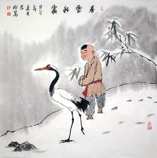 Chinese Crane Painting,69cm x 69cm,2360077-x