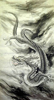 Chinese Dragon Painting,65cm x 134cm,4695136-x