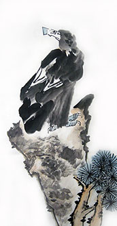 Chinese Eagle Painting,50cm x 100cm,zy41191007-x