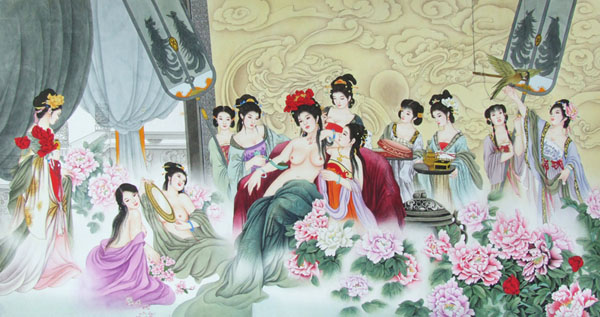 Famous Four Beauties,69cm x 138cm(27〃 x 54〃),3506013-z