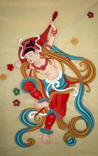 Flying Apsaras,65cm x 100cm(25〃 x 39〃),3773005-z