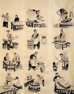 Chinese Genre Painting,50cm x 130cm,3678019-x