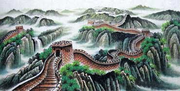 Chinese Great Wall Painting,66cm x 136cm,1085022-x