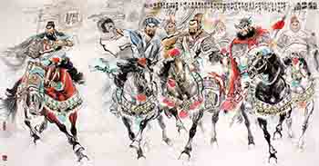 Chinese History & Folklore Painting,129cm x 248cm,3447165-x