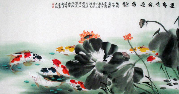 Koi Fish,69cm x 138cm(27〃 x 54〃),2078020-z