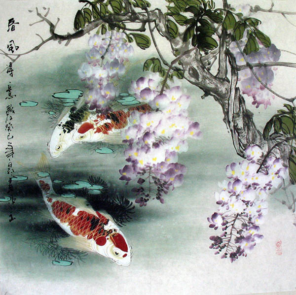 Koi Fish,68cm x 68cm(27〃 x 27〃),2327016-z