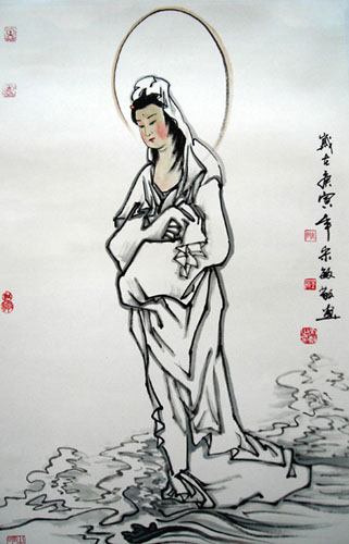 Kuan Yin,34cm x 69cm(13〃 x 27〃),3167003-z