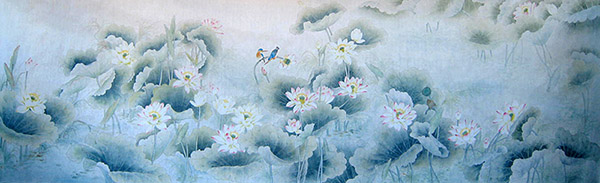 Lotus,145cm x 346cm(57〃 x 136〃),2011031-z