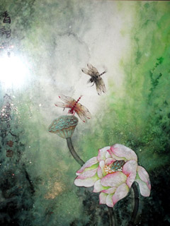 Chinese Lotus Painting,63cm x 46cm,2329006-x