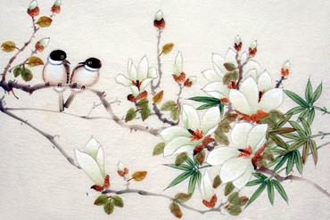 Chinese Magnolia Painting,69cm x 46cm,2614026-x
