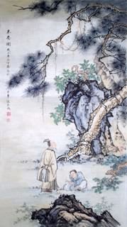 Chinese Mountain and Water Painting,50cm x 100cm,1006032-x