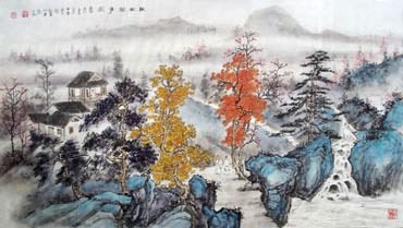 Chinese Mountain and Water Painting,50cm x 100cm,1006061-x