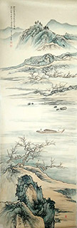 Chinese Mountain and Water Painting,50cm x 200cm,1011004-x