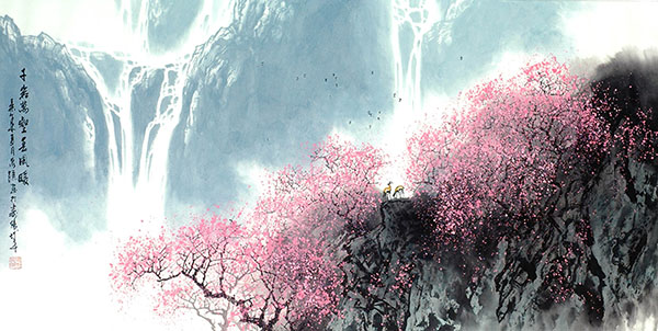 Mountain and Water,68cm x 136cm(27〃 x 54〃),1095070-z