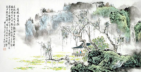 Mountain and Water,68cm x 136cm(27〃 x 54〃),1095073-z