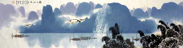 Mountain and Water,46cm x 180cm(18〃 x 70〃),1095081-z