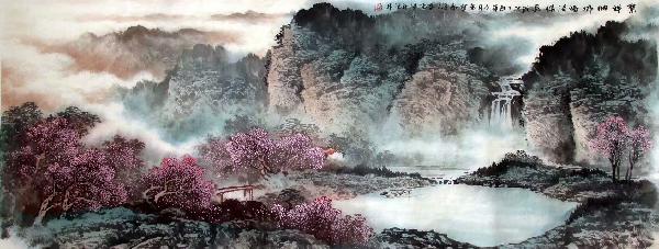 Mountain and Water,70cm x 180cm(27〃 x 70〃),lh11083024-z