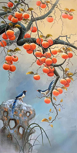 Floral Oil Painting,60cm x 120cm(24〃 x 48〃),lys6282014-z