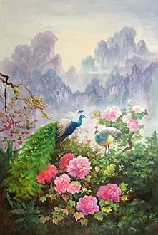 Floral Oil Painting,60cm x 120cm,lys6282022-x