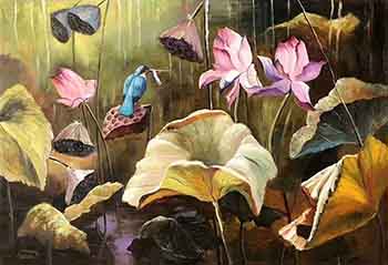 Floral Oil Painting,60cm x 90cm,lys6282024-x