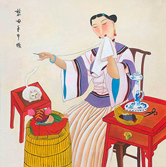 Portrait Oil Painting,70cm x 70cm,qsh6371008-x