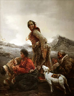 Portrait Oil Painting,60cm x 90cm,zmh6373002-x