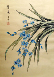 Chinese Orchid Painting,55cm x 40cm,2336040-x