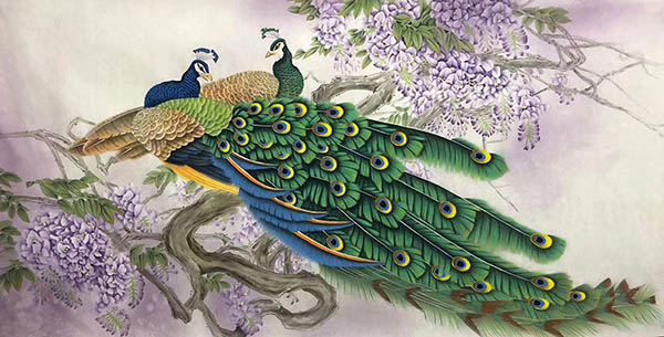 Peacock Peahen,68cm x 136cm(27〃 x 54〃),2387107-z