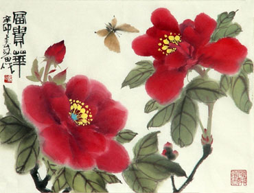 Chinese Peony Painting,50cm x 33cm,2388065-x