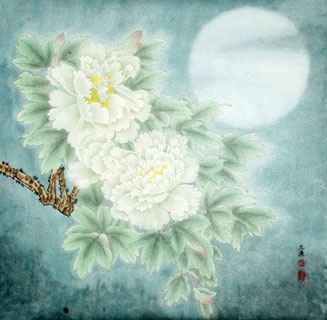 Chinese Peony Painting,66cm x 66cm,2389002-x