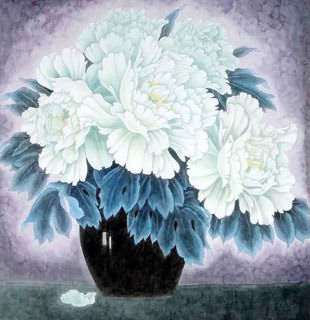 Chinese Peony Painting,66cm x 66cm,2389013-x