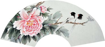 Chinese Peony Painting,20cm x 46cm,2416010-x