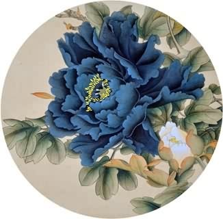 Chinese Peony Painting,38cm x 38cm,2416012-x