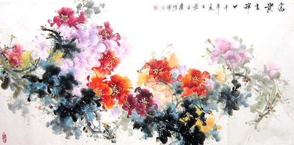 Peony,69cm x 138cm(27〃 x 54〃),csy21097018-z