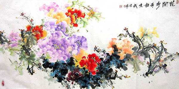 Peony,69cm x 138cm(27〃 x 54〃),csy21097021-z