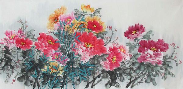Peony,66cm x 136cm(26〃 x 53〃),tcf21090004-z