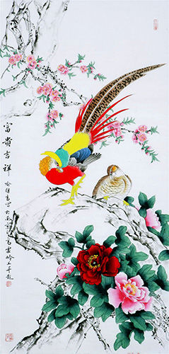 Pheasant,68cm x 136cm(27〃 x 54〃),nx21170016-z