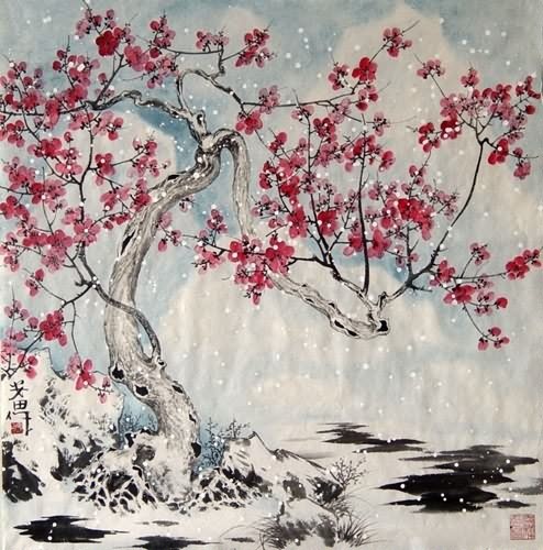 Plum Blossom,68cm x 68cm(27〃 x 27〃),2388107-z