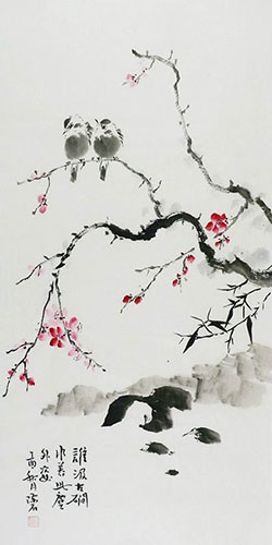 Plum Blossom,50cm x 100cm(19〃 x 39〃),2407057-z