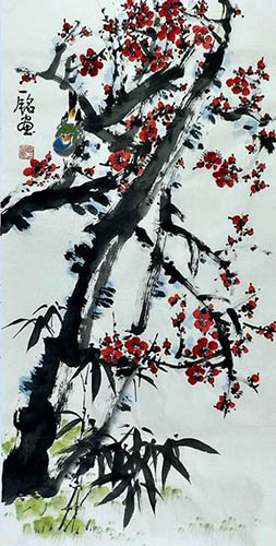 Plum Blossom,50cm x 100cm(19〃 x 39〃),zym21142006-z