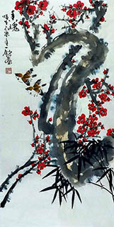Chinese Plum Blossom Painting,50cm x 100cm,zym21142025-x