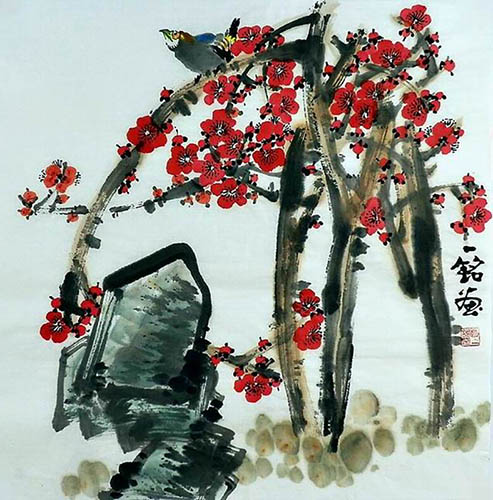Plum Blossom,66cm x 66cm(26〃 x 26〃),zym21142043-z