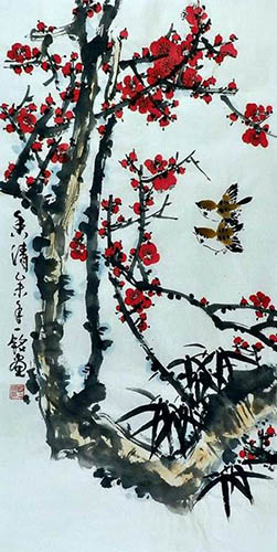 Plum Blossom,50cm x 100cm(19〃 x 39〃),zym21142046-z
