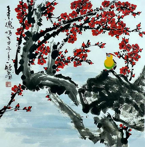 Plum Blossom,66cm x 66cm(26〃 x 26〃),zym21142048-z