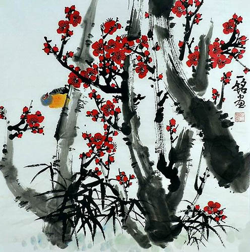 Plum Blossom,66cm x 66cm(26〃 x 26〃),zym21142050-z