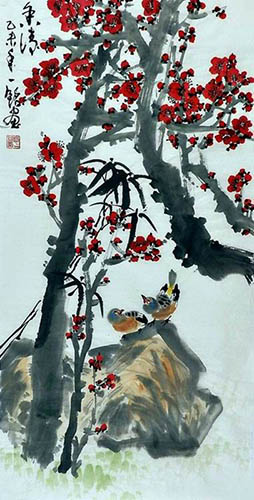 Plum Blossom,50cm x 100cm(19〃 x 39〃),zym21142051-z