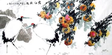 Chinese Pomegranate Painting,69cm x 138cm,2422003-x